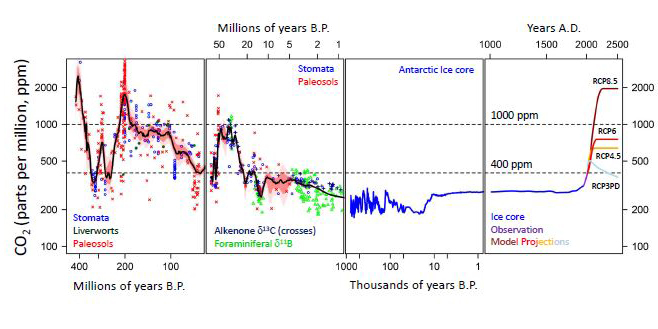 A Graphical History of Atmospheric CO2 Levels Over Time | Earth.Org